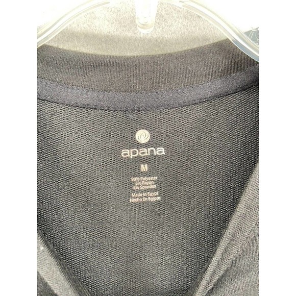 NWT Apana T-Shirt Mens Sz Medium Black Crew Neck Athletic Casual Short Sleeve - Picture 4 of 11